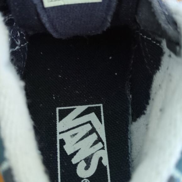 Vans SK8-MID Reissue V Sharks 2 Straps Toddler Size 4.5 Navy Blue Suede & Canvas - Picture 6 of 6